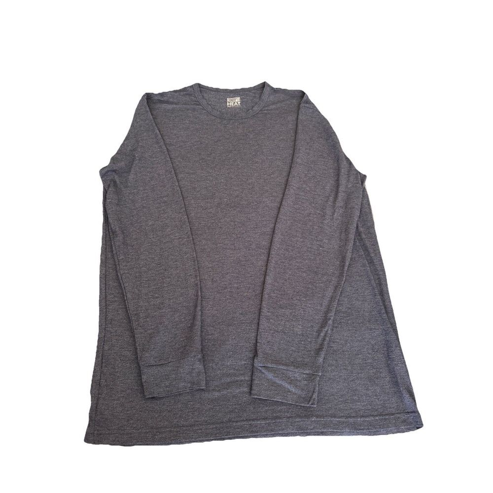 32 Degrees Heat Men's Performance Mesh Long Sleeve Crew Neck Gray XL